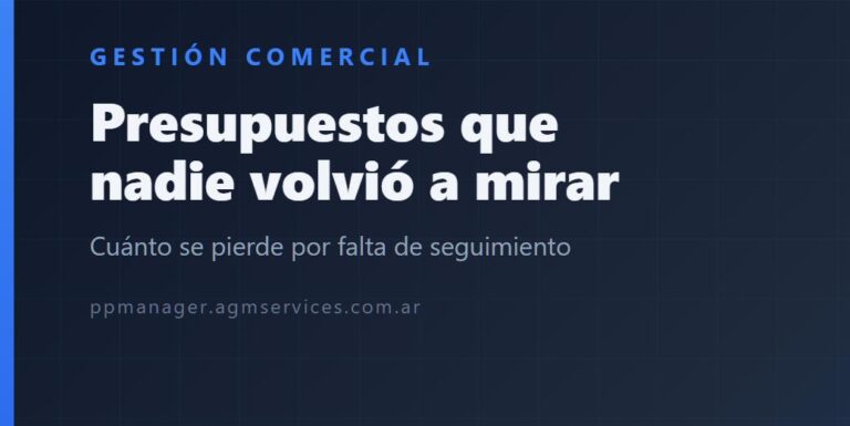 Seguimiento de presupuestos en Printing Press Manager